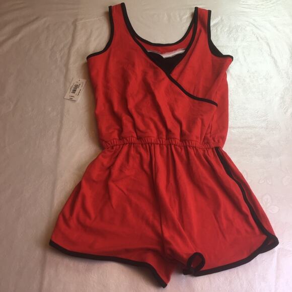 Flirtitude Active Romper Red Gray X-Small - Picture 2 of 12